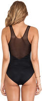 Thumbnail for your product : Norma Kamali Racer Tee Deep V One Piece