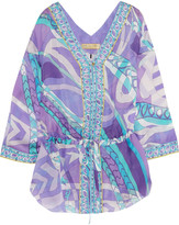 Thumbnail for your product : Emilio Pucci Printed silk-georgette kaftan
