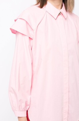Paule Ka Ruffle-Trim Long-Sleeved Shirt