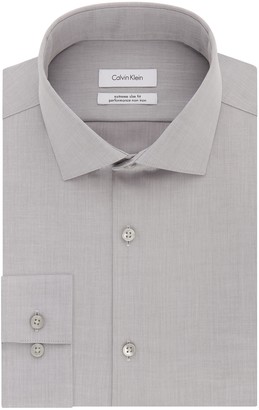 Calvin Klein Grey Dress Shirts For Men | Shop the world's largest  collection of fashion | ShopStyle Canada