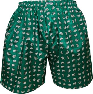 Thai Silk Men's Comfort Sleep Underwear Elephant Boxer Shorts (M