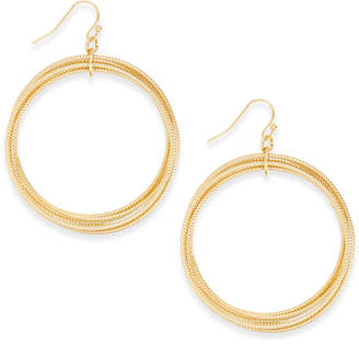Thalia Sodi Gold-Tone Multi-Circle Drop Hoop Earrings, Created for Macy's