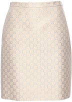 Thumbnail for your product : Gucci Gg Light Lame Wool Blend Mini Skirt
