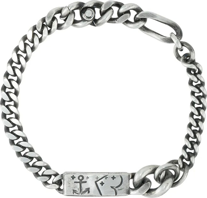Werkstatt:Munchen Engraved-Tag Chain Bracelet