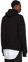 Thumbnail for your product : Juun.J Black Embroidered Construct Print Hoodie