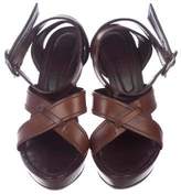 Thumbnail for your product : Saint Laurent Leather Ankle Strap Sandals