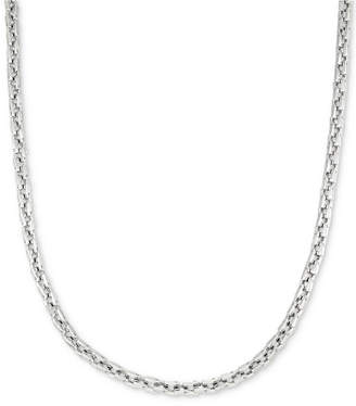 Legacy for Men by Simone I. Smith Smooth Box Link 24" (7 mm thick) Chain Necklace in Stainless Steel