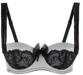 Thumbnail for your product : New Look Kelly Brook Purple Sateen and Lace Balconette Bra