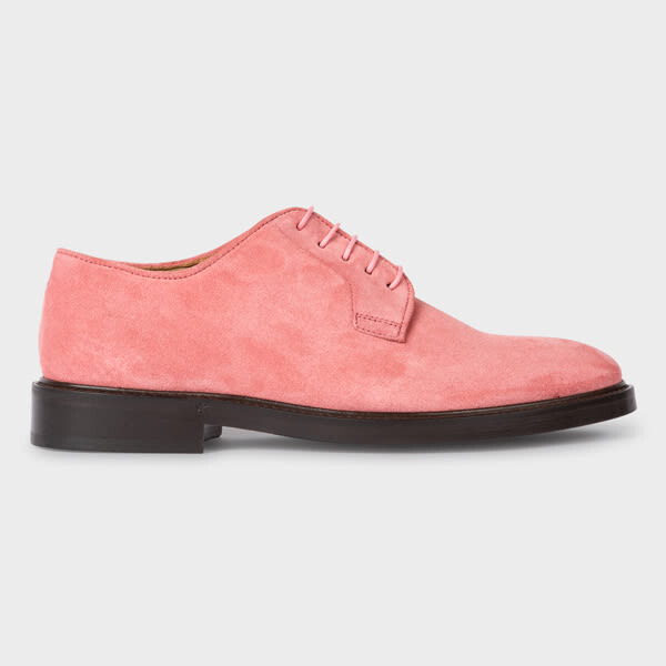 Paul Smith Women's Pink Suede 'Turner' Derby Shoes - ShopStyle Flats