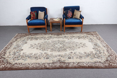 Canora Grey Large Antique Beige Anatolian Turkish Rug Ideal for Office or Dining Room Decor