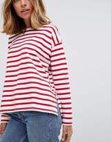 Thumbnail for your product : ASOS Petite Stripe Top In Baby Loop Back