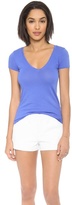 Thumbnail for your product : Three Dots Short Sleeve Deep V Neck Tee