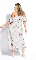 Thumbnail for your product : City Chic Citychic Pink Lily Maxi Dress - ivory