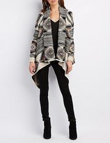 Thumbnail for your product : Charlotte Russe Aztec Fringed Cascade Cardigan