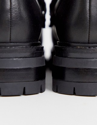 ASOS DESIGN Artistry premium leather hiker boots in black