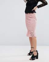 Thumbnail for your product : Miss Selfridge Lace Fish Tail Skirt