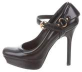 Thumbnail for your product : Gucci Leather Platform Pumps Black Leather Platform Pumps