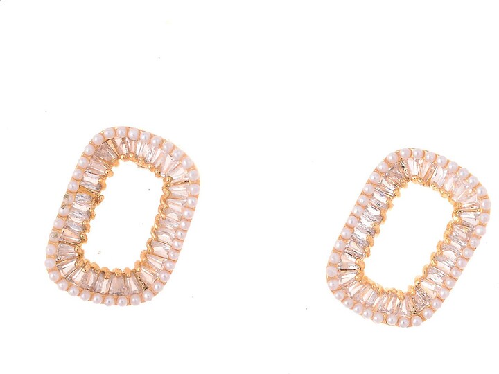 Diamonique x Zaxie Simlulated Gemstone Statemen t Earrings