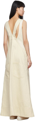 Jil Sander Off-White Denim Overall Dress