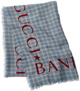 Thumbnail for your product : Gucci Logo Plaid Wool Scarf