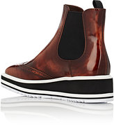 Thumbnail for your product : Prada WOMEN'S WEDGE-HEEL LEATHER CHELSEA BOOTS