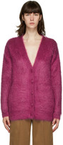 Thumbnail for your product : Saint Laurent Purple Brushed Wool Cardigan