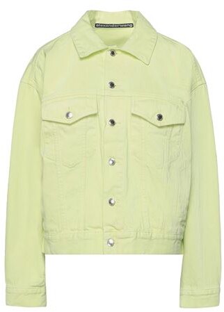 pastel yellow denim jacket