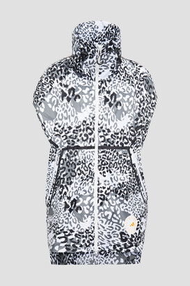 adidas by Stella McCartney Oversized leopard-print shell track jacket