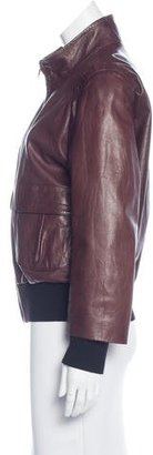 Fendi Leather Zip Jacket