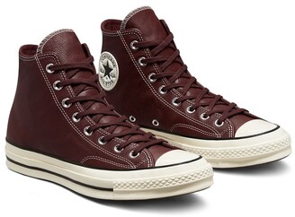 brown leather converse