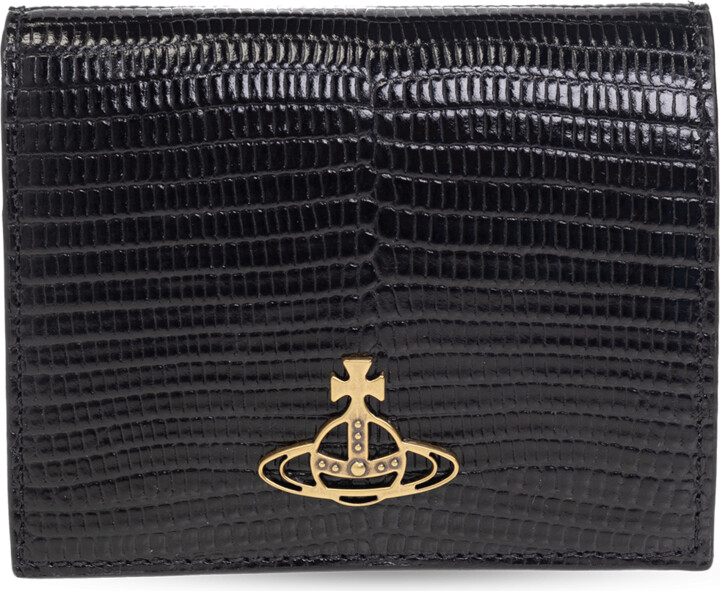 Vivienne Westwood Logo Wallet With Money Clip in Black - Northern Threads