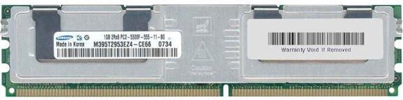 Samsung 1GB DDR2 PC2-5300 667MHz ECC Fully Buffered 240-Pin Server Memory Model M395T2953EZ4-CE66
