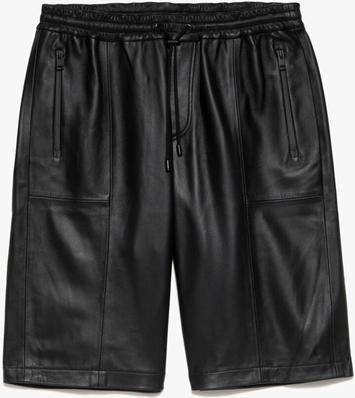 【送料&関税込】Frame Leather Shorts Leather Short in Noir – FRAME