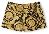 Thumbnail for your product : Versace Baby Black & Gold Barocco Swim Shorts
