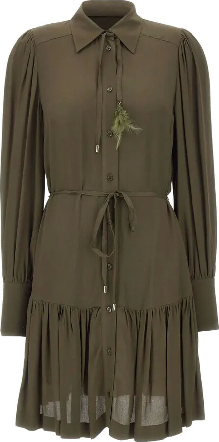 Liu Jo Feather Pleated Dress