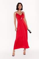Thumbnail for your product : Nasty Gal Womens Of Course Knot Satin Tie Midi Dress - Red - 6, Red