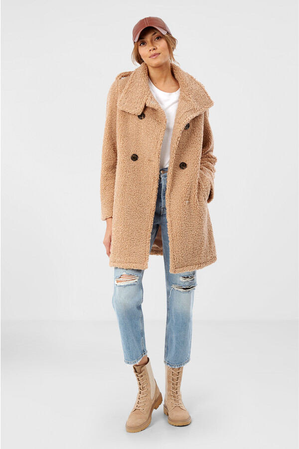camel teddy coat