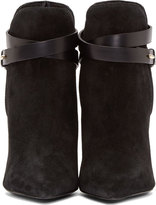 Thumbnail for your product : Burberry Black Suede Finford Ankle Boots