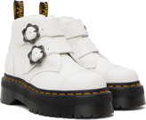 Thumbnail for your product : Dr. Martens White Devon Flower Platform Boots