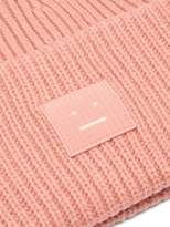 Thumbnail for your product : Acne Studios Pansy S Face Ribbed Knit Beanie Hat - Mens - Pink