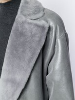 Thumbnail for your product : Lorena Antoniazzi Metallic Leather Coat