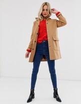 Thumbnail for your product : ASOS DESIGN hooded slim coat
