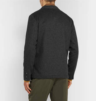 Massimo Alba Dark-Grey Unstructured Melange Wool And Cashmere-Blend Blazer