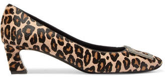 Roger Vivier Trompette Embellished Leopard-print Calf Hair Pumps - Leopard print