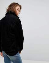 Thumbnail for your product : Lee Borg Collar Denim Jacket in Cord