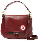 Thumbnail for your product : Anya Hindmarch Maxi No Mobiles Leather & Snakeskin Zip Satchel
