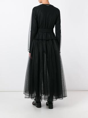 Givenchy sheer tulle belted dress