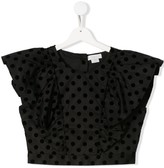 Thumbnail for your product : Stella McCartney Kids TEEN polka dotted cropped blouse