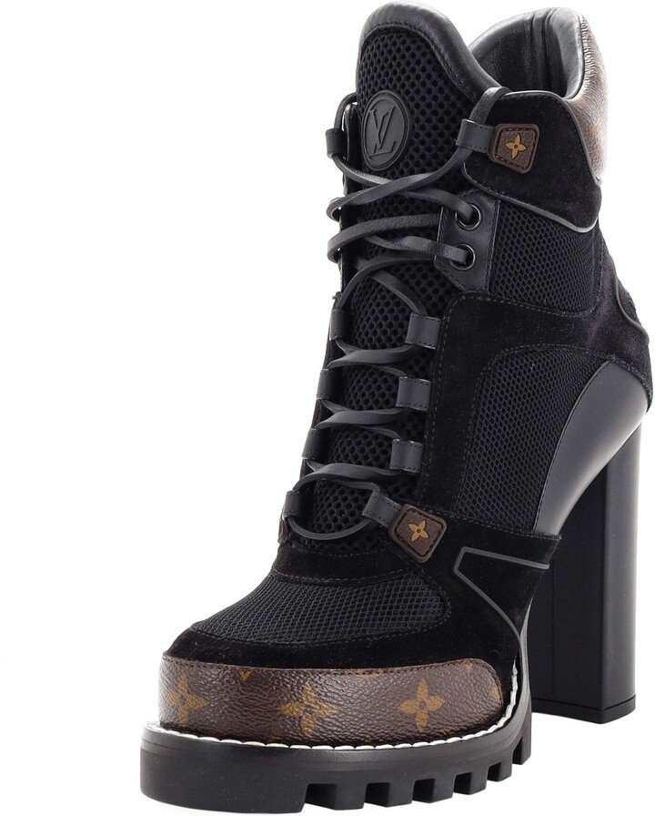 Louis Vuitton Women's Star Trail Ankle Boots Monogram Canvas and Leather  with Suede - ShopStyle