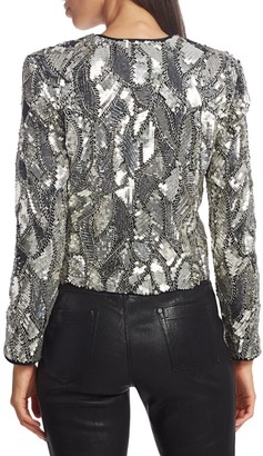 Alice + Olivia Kidman Embellished Sequin Jacket
